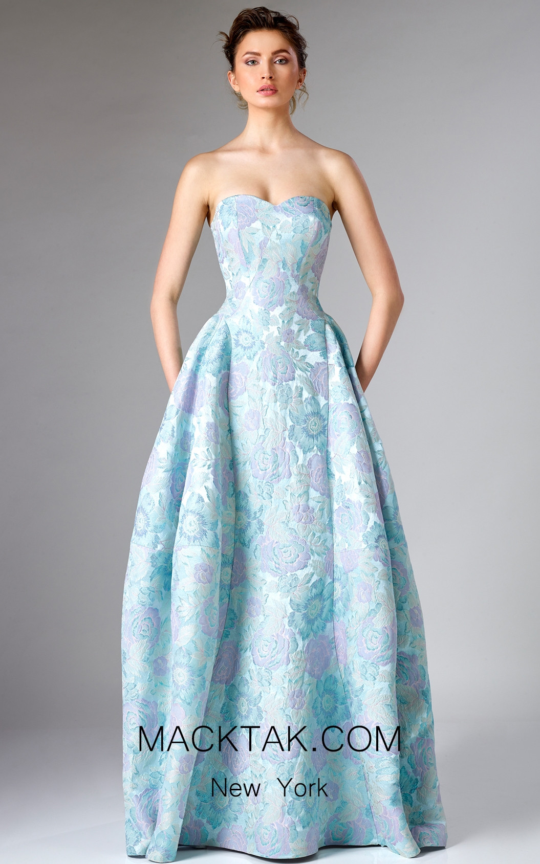 Edward Arsouni FW0304 Light Green Front Couture Dress