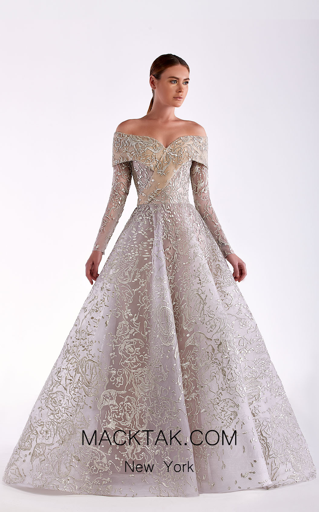Edward Arsouni SS0464 Silver Front Dress