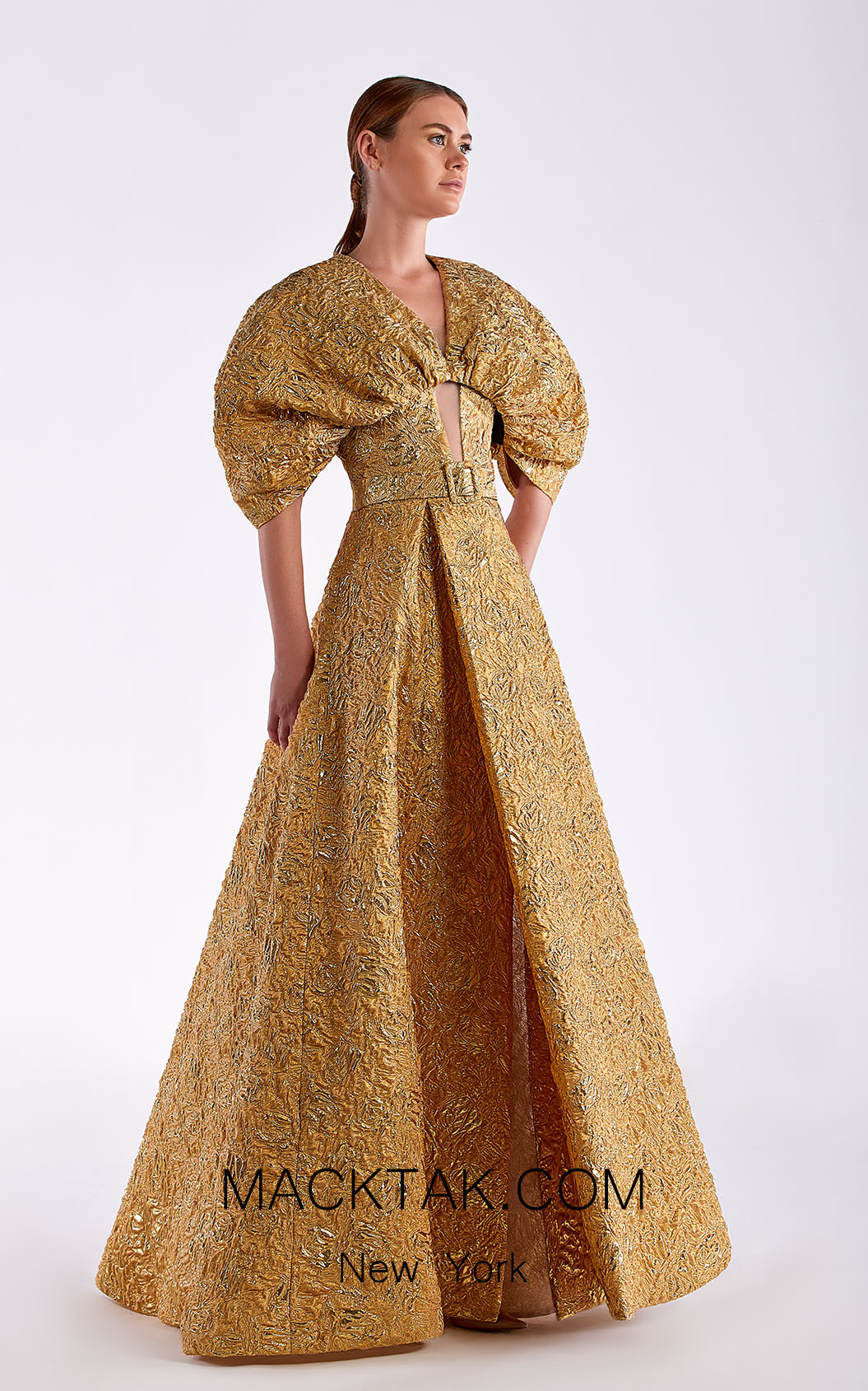 Edward Arsouni SS0502 Gold Front Dress