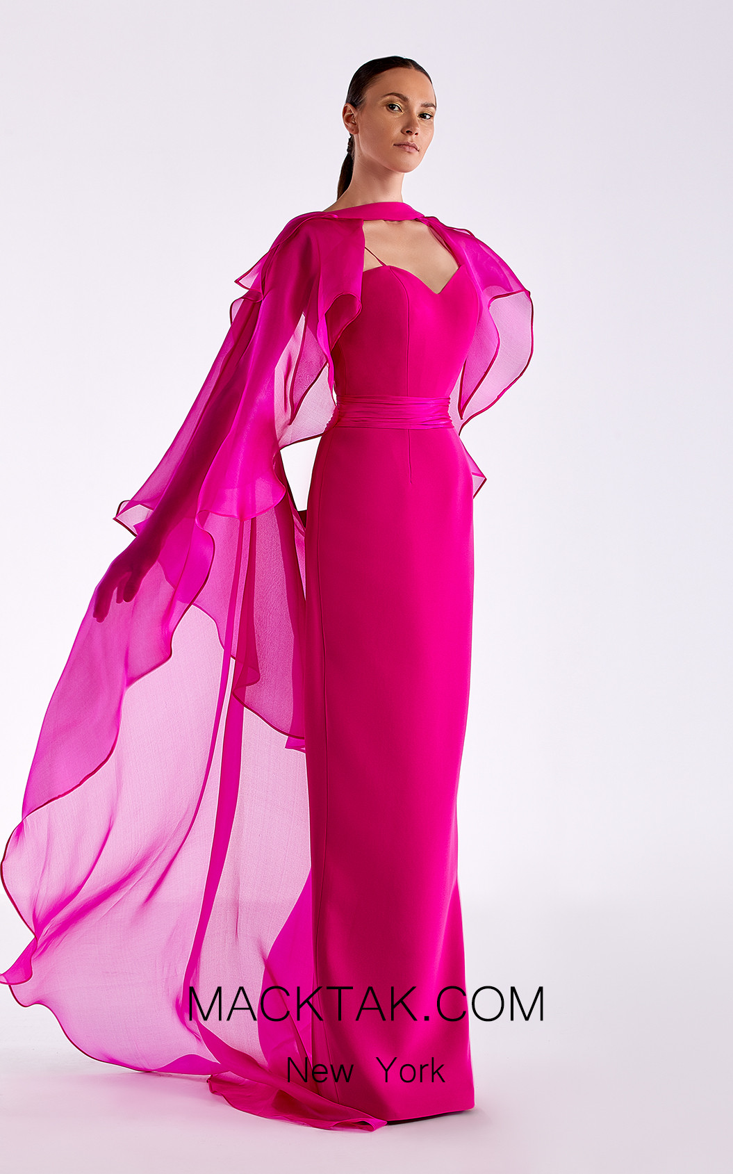 Edward Arsouni SS0510 Fuchsia Front Dress