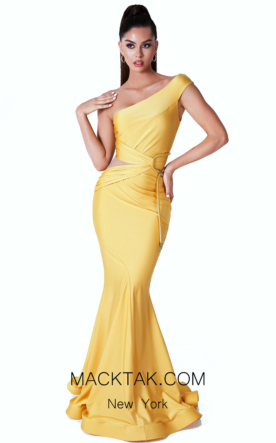 Evaje 10012 Mustard Front Dress