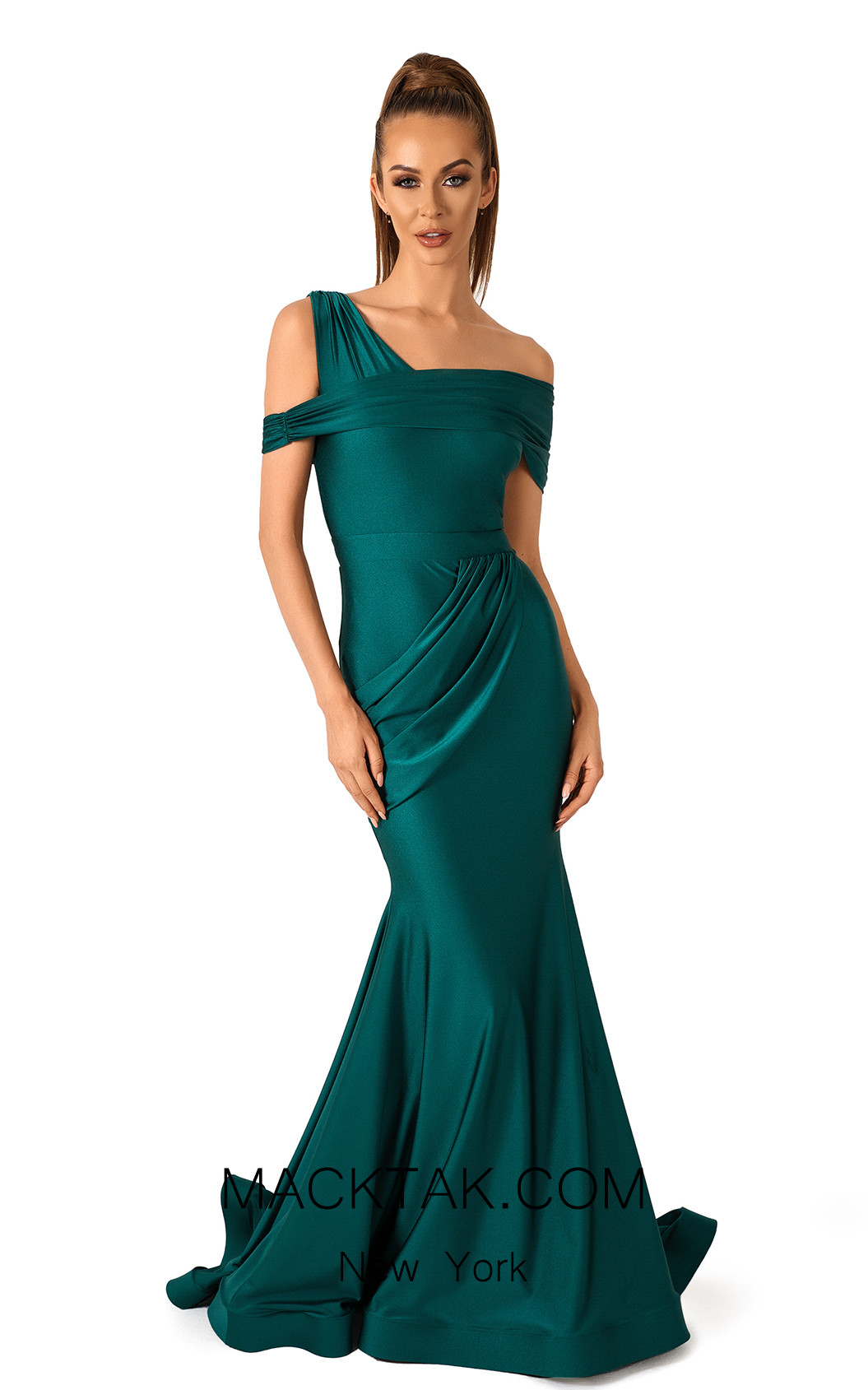 Evaje 10048 Emerald Front Dress