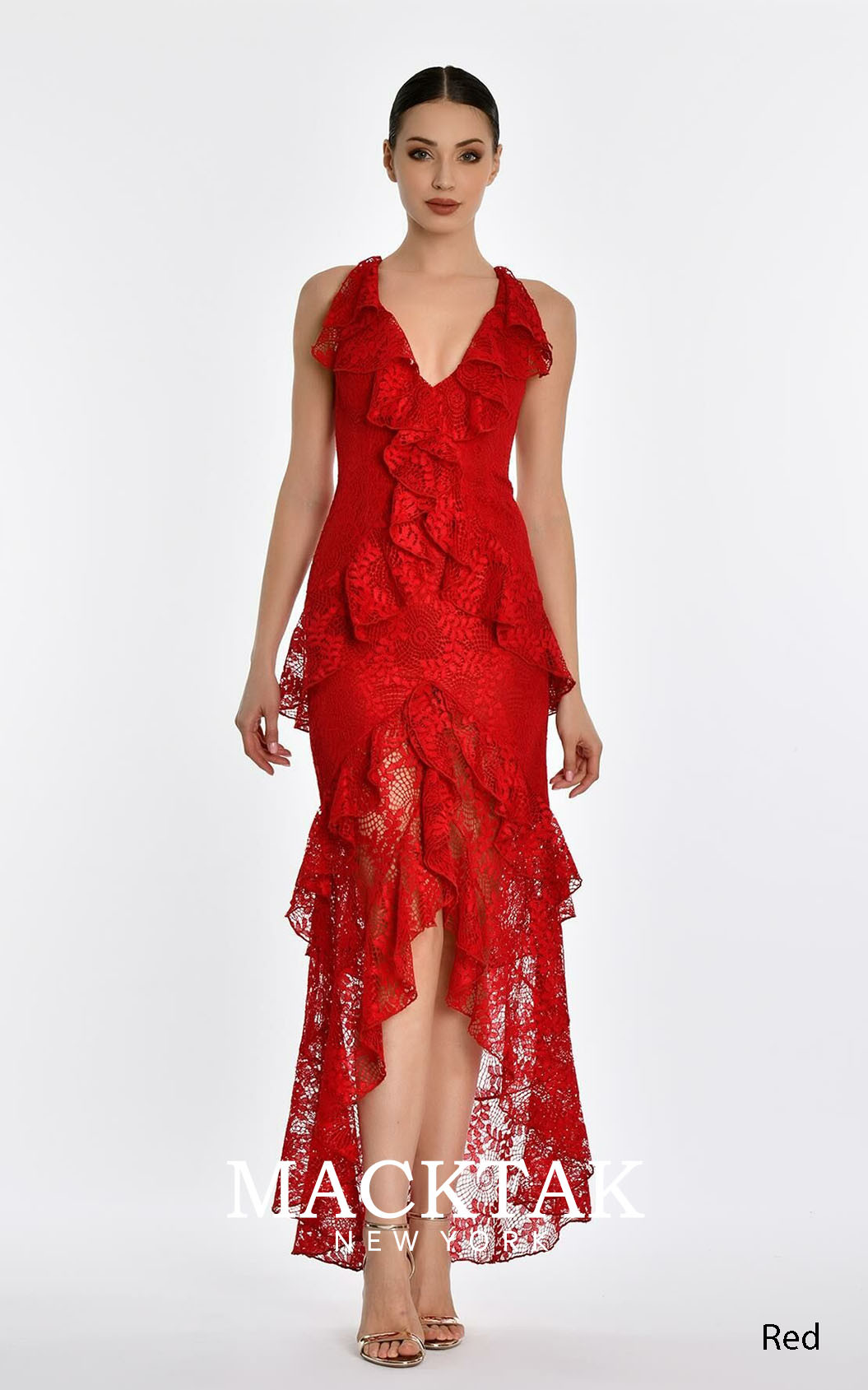 Hélène Red Front Dress