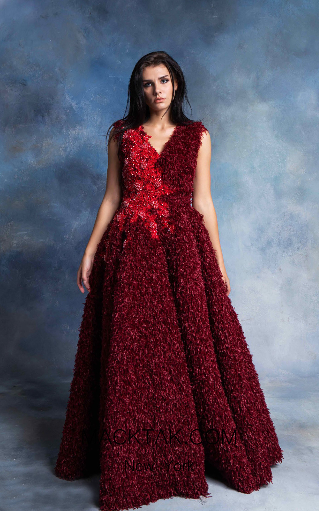 In Couture By Kiwi 4765 Wine Front Dress