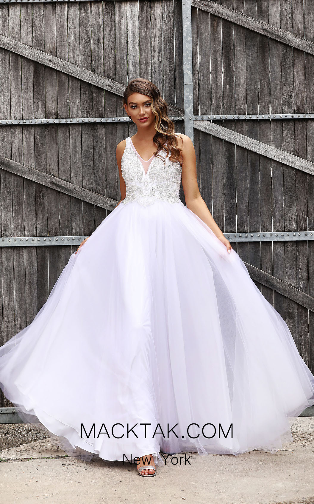 Jadore JX3037 White Front Dress