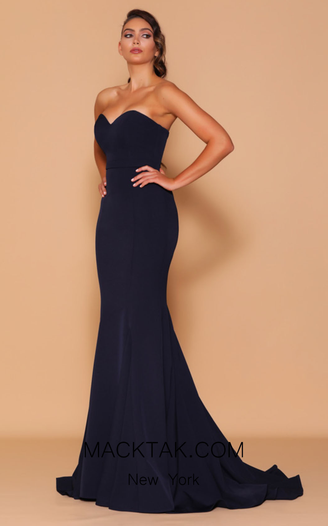 Jadore Les Demoiselle LD1134 Navy Front Dress