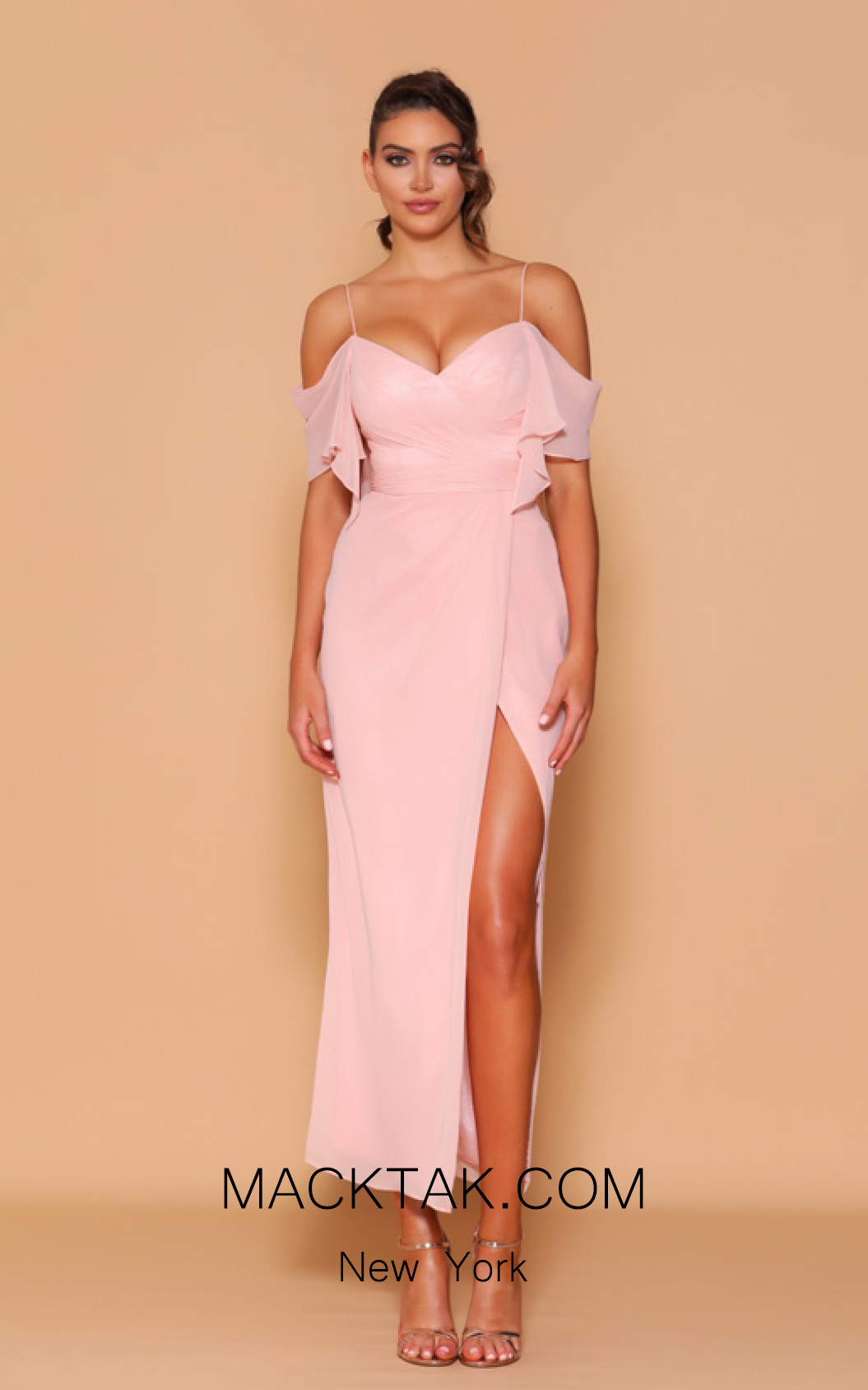 Jadore Les Demoiselle LD1099 Dusty Pink Front Dress