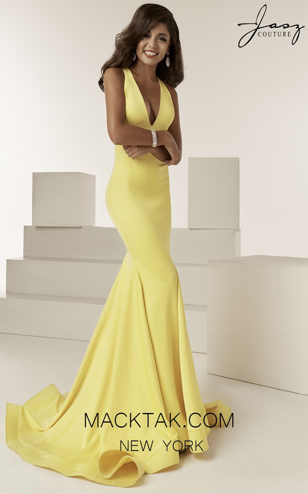 Jasz Couture 6222 Yellow Front Prom Dress