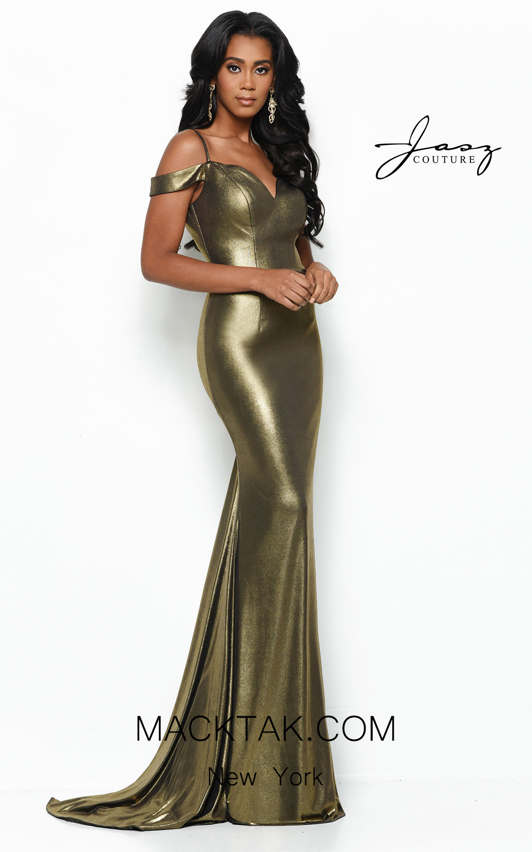 Jasz Couture 7043 Gold Front Dress