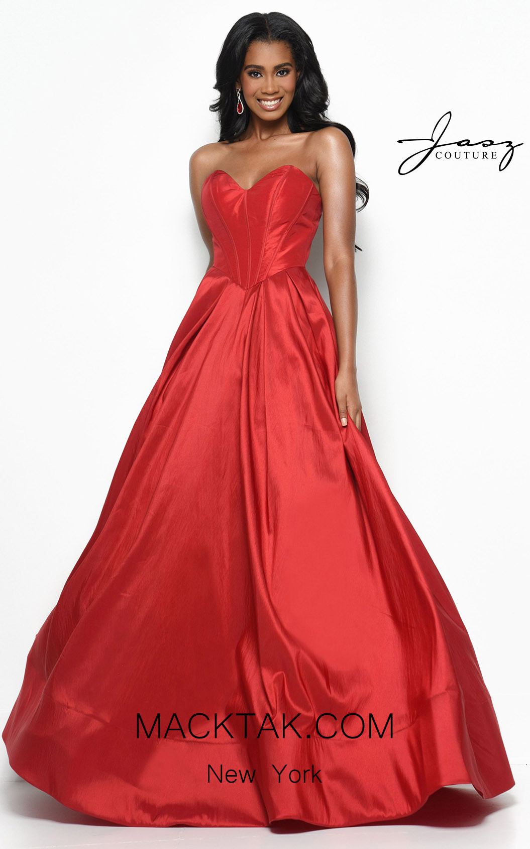 Jasz Couture 7059 Red Front Dress