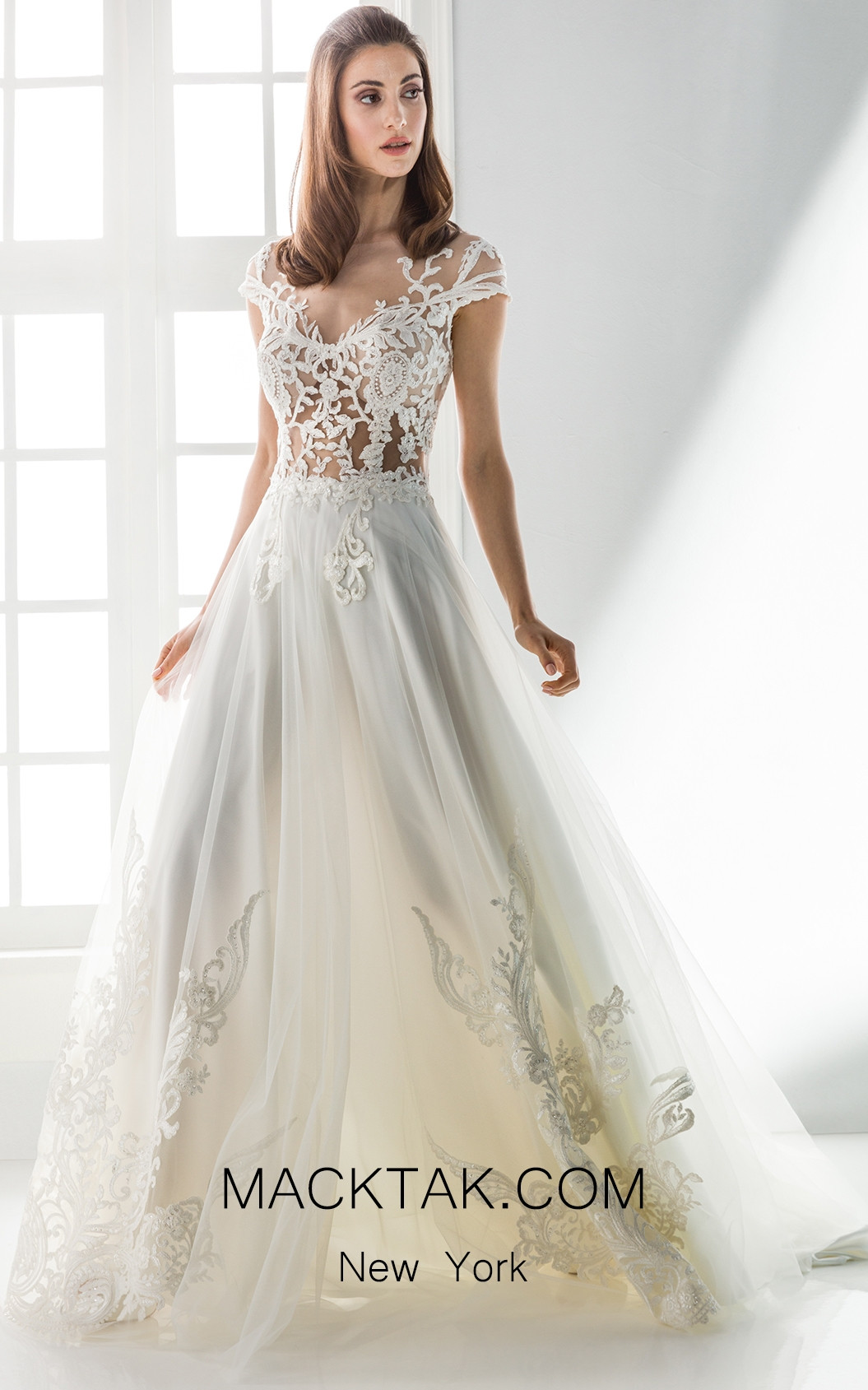 Jiouli Urania 741 Ivory Front Wedding Dress