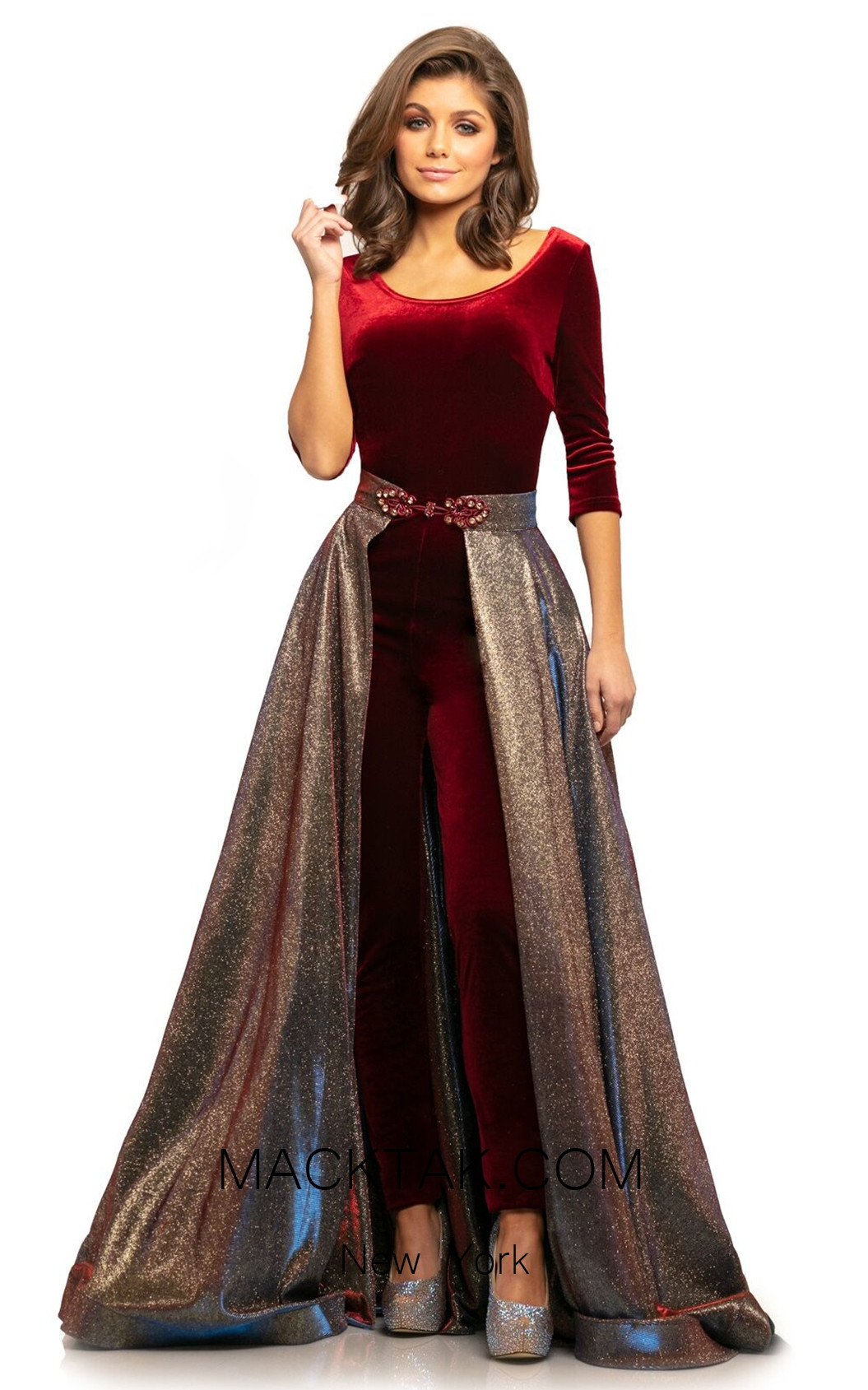 Johnathan Kayne 9229 Crimson Front Dress