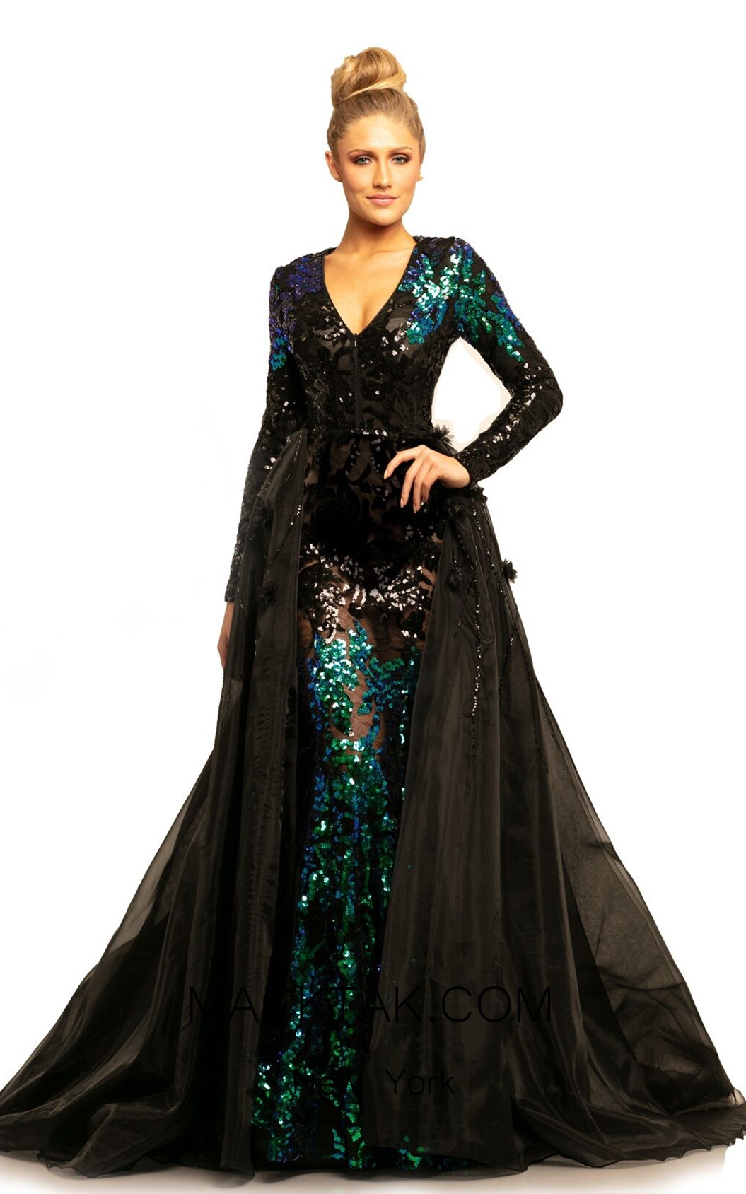 Johnathan Kayne 9239 Mermaid Black Front Dress