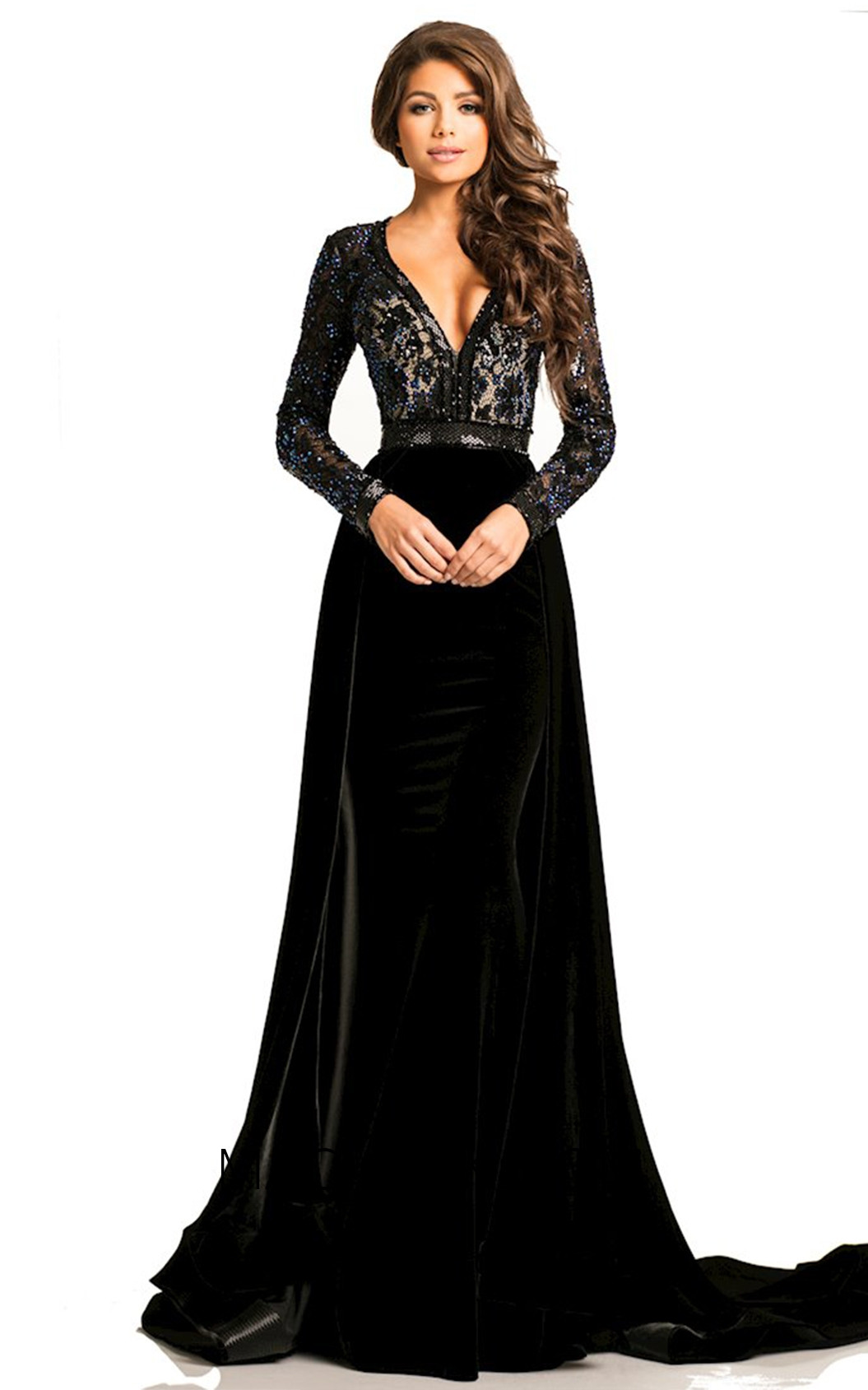 Johnathan Kayne 8013 Black Back Dress