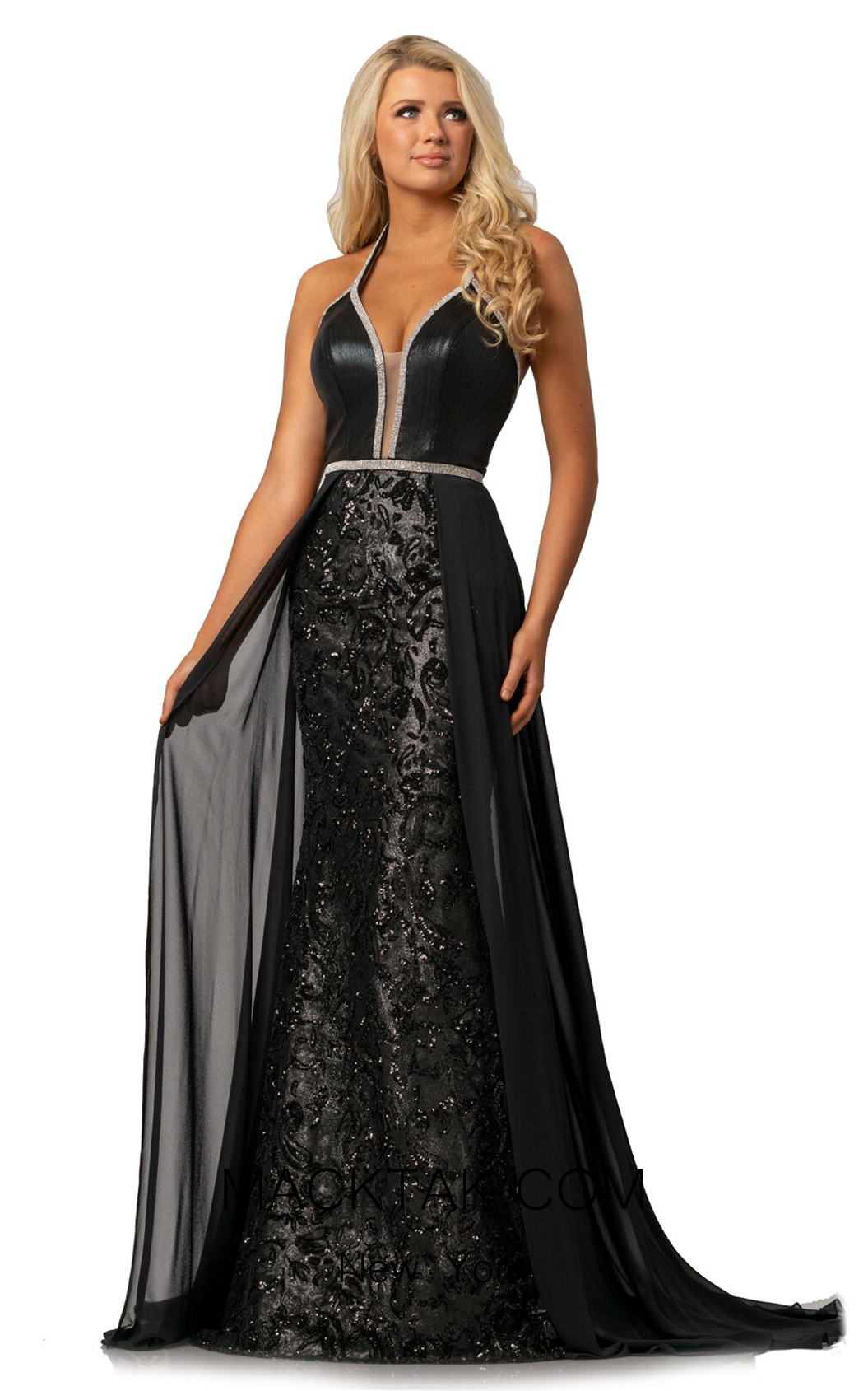 Johnathan Kayne 2010 Black Silver Front Dress