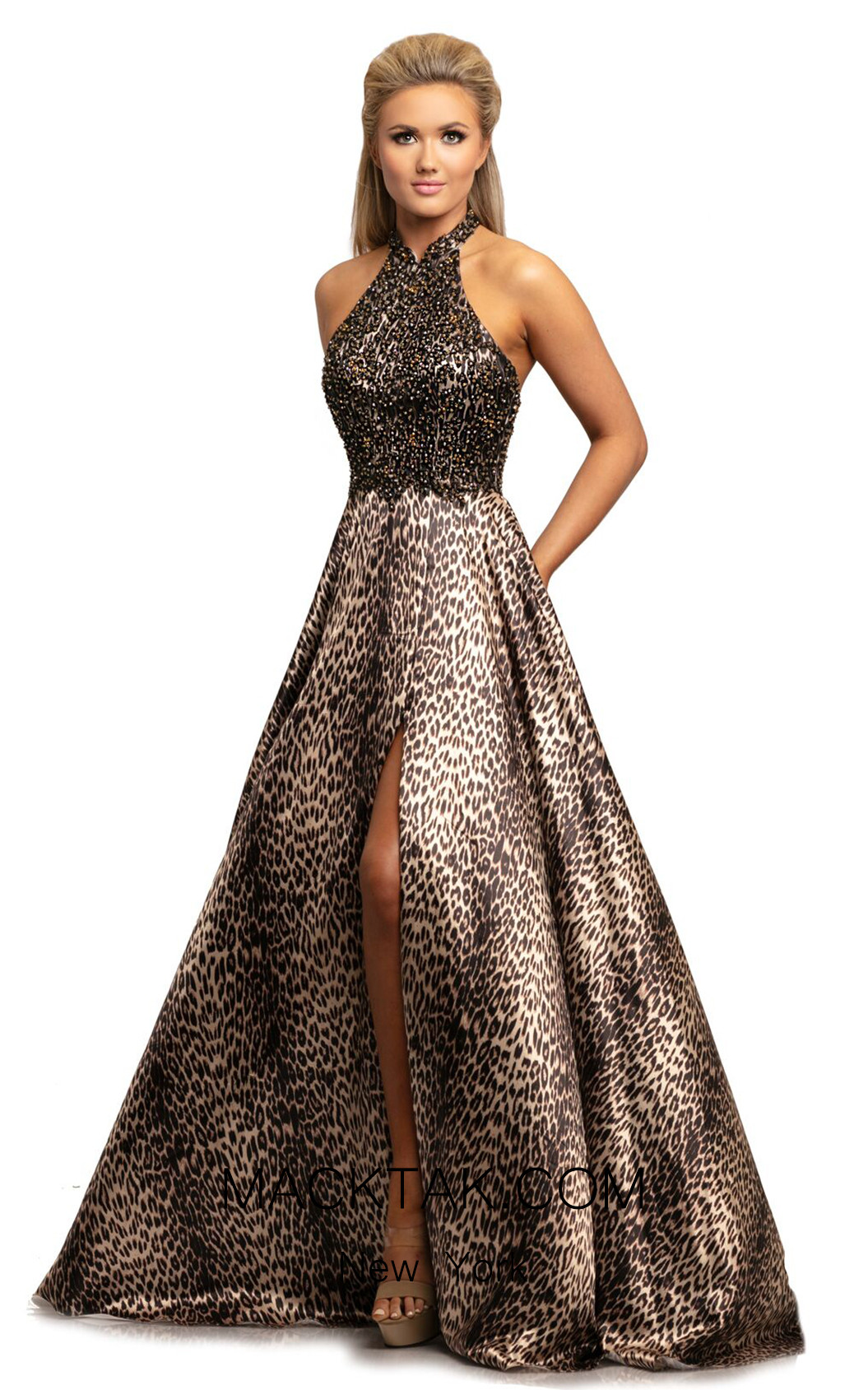 Johnathan Kayne 2030 Leopard Front Dress