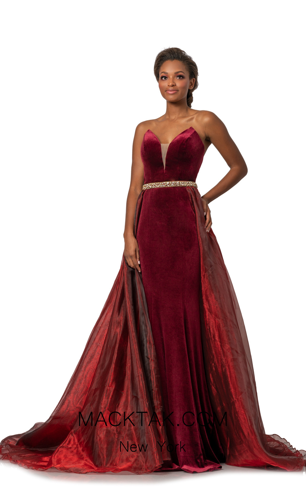 Johnathan Kayne 2062 Wine Front Dress