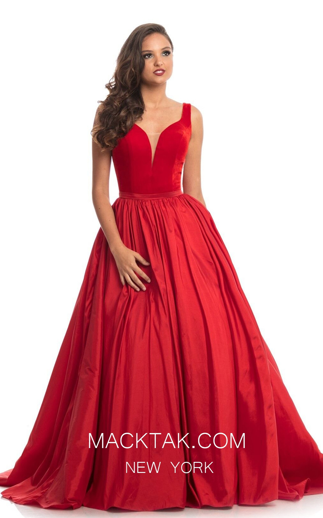 Johnathan Kayne 9016 Red Front Dress