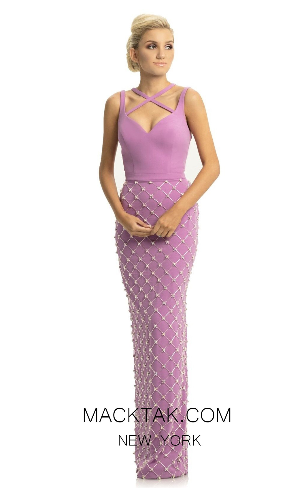 Johnathan Kayne 9064 Lilac Front Dress