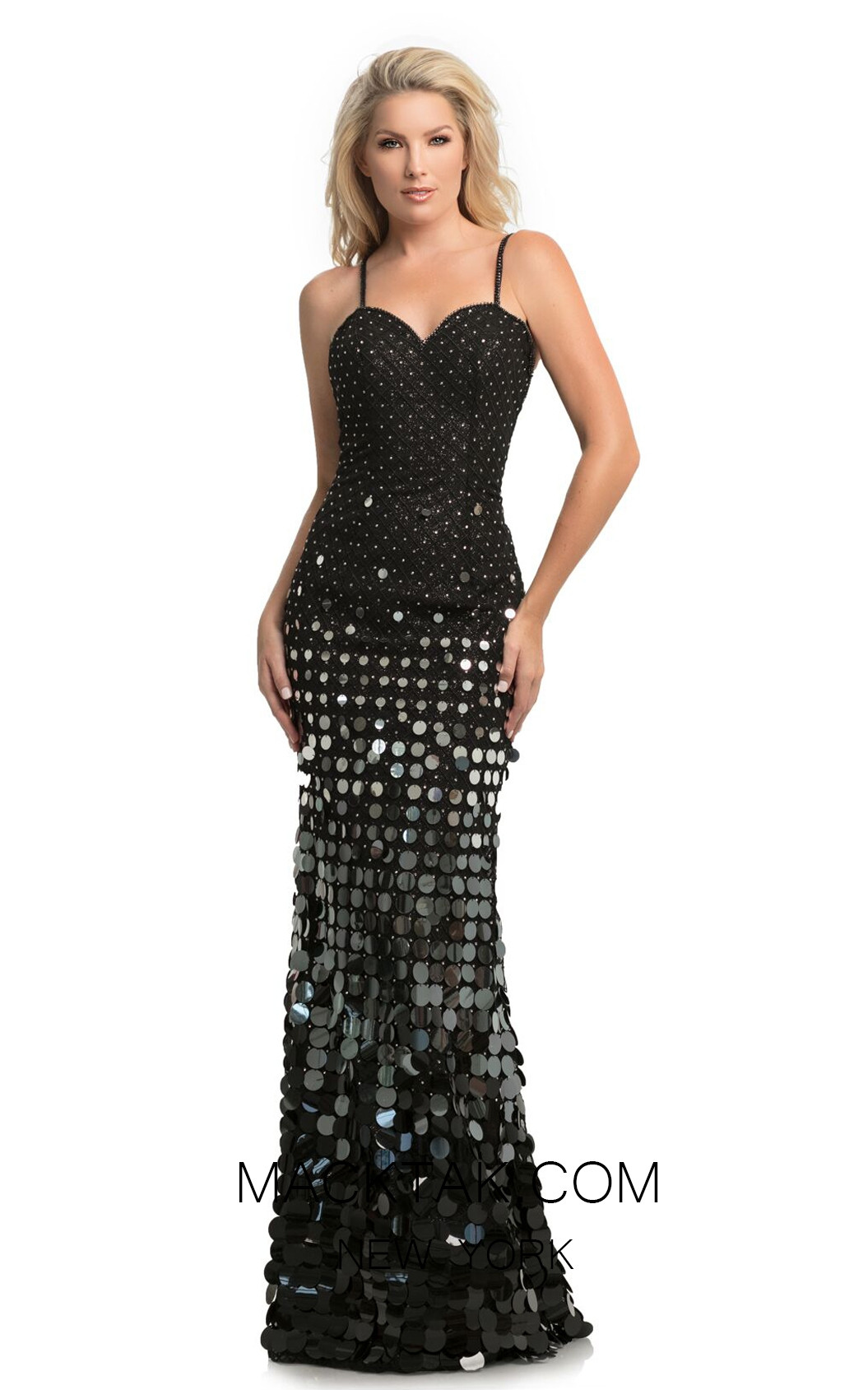 Johnathan Kayne 9121 Black Front Dress
