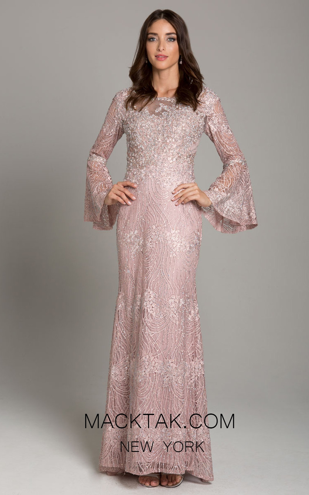 Lara 29887 Dusty Pink Front Dress