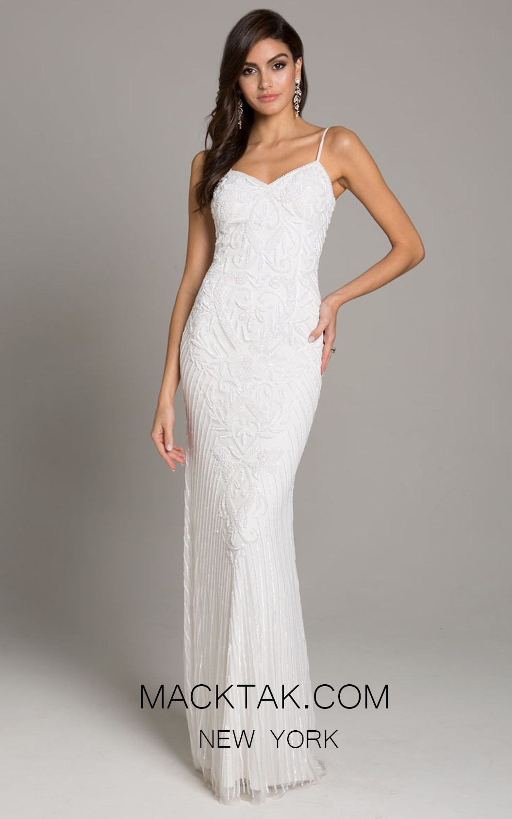 Lara 51005 White Front Dress