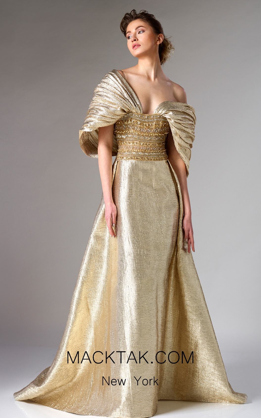gold couture gown