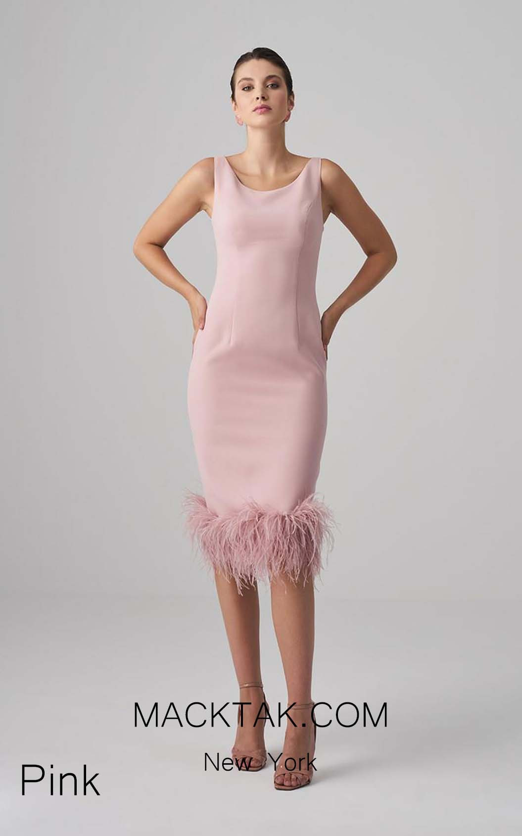 Macktack 4036 Pink Front Dress