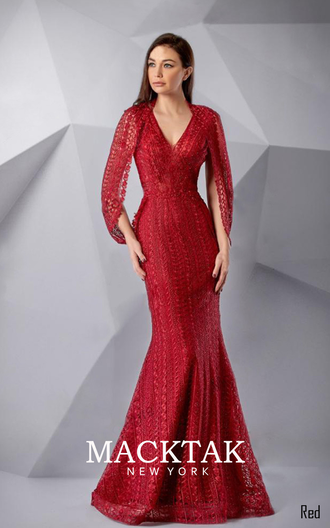 MackTak Couture 4047 Red Front Dress