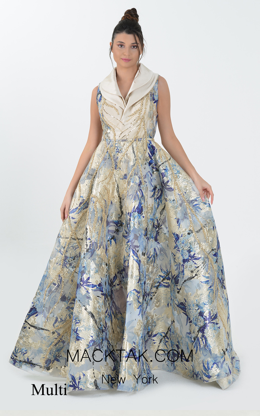 Macktak Couture 5193 Multi Front Dress