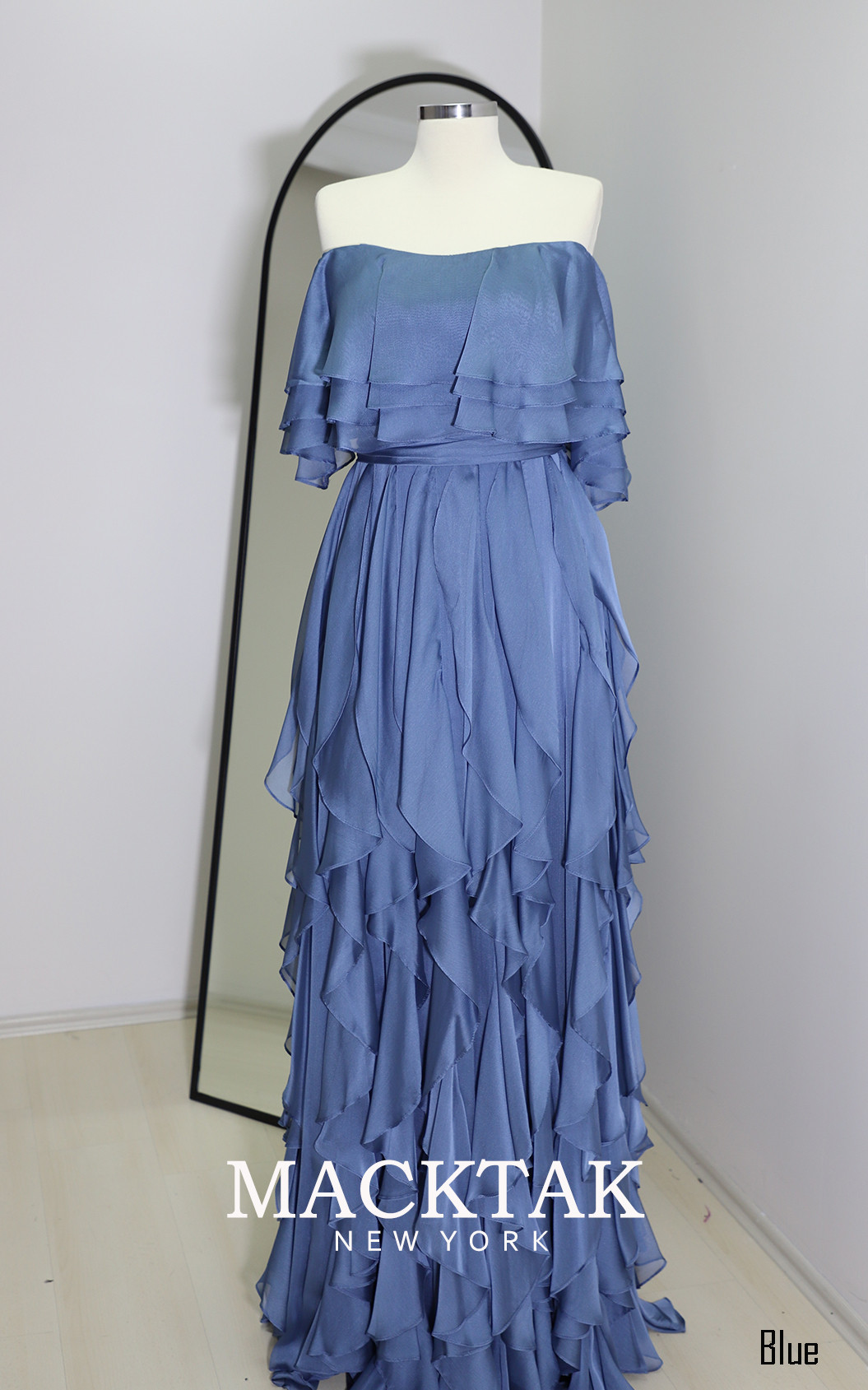Elania Blue Front Dress