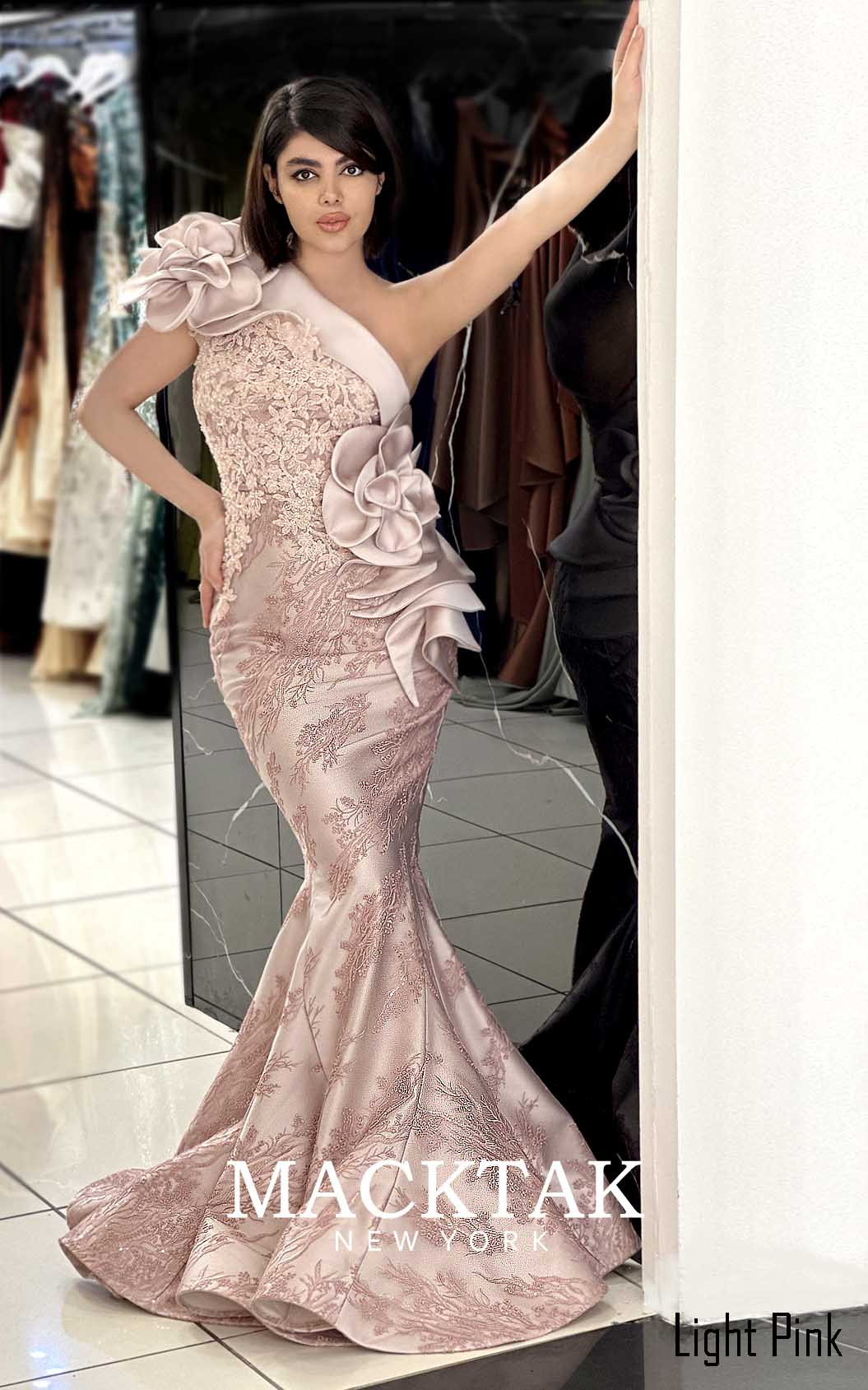 MackTak Couture 8060 Light Pink Beaded Dress