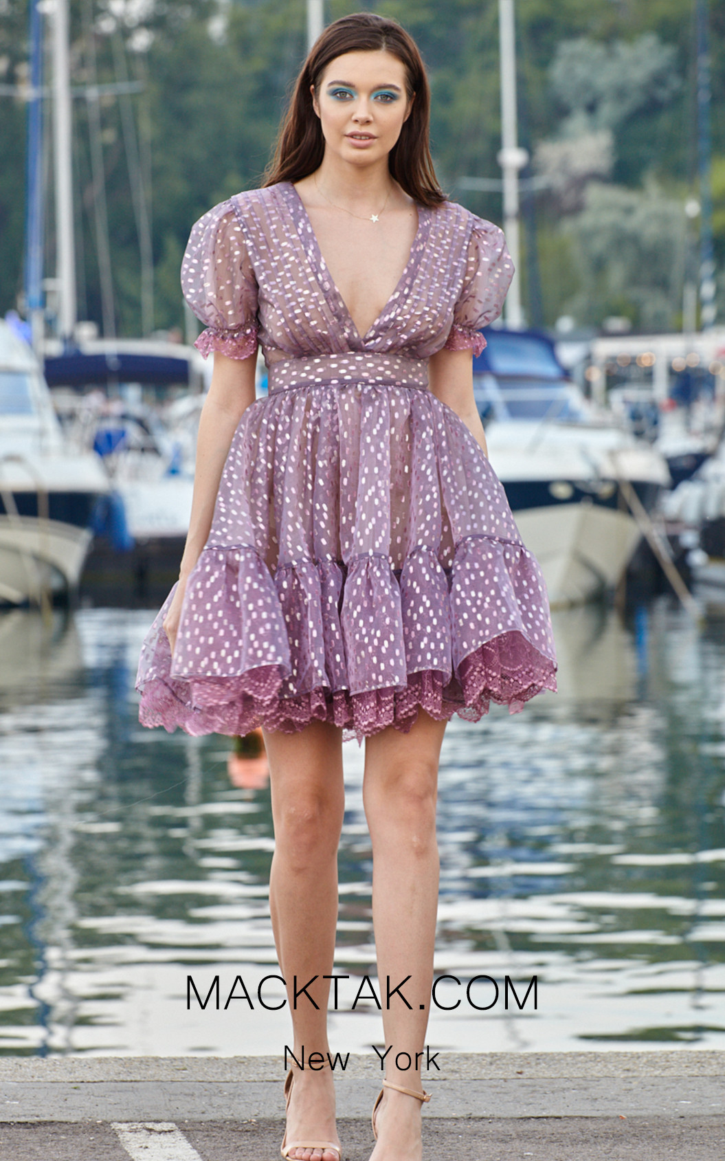 Miau By Clara Rotescu Hady Light Purple Front Dress
