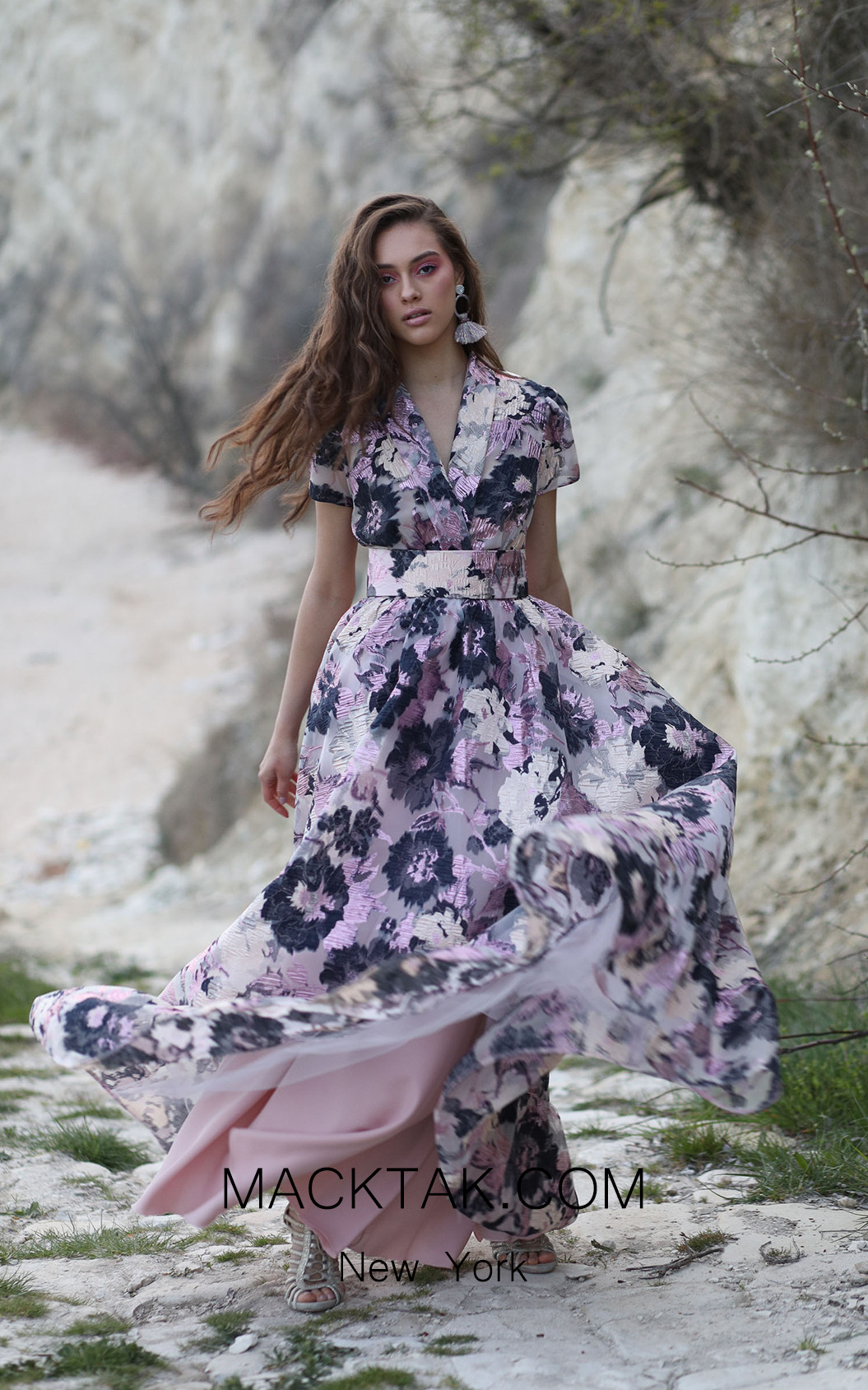 Miau By Clara Rotescu Keyra Purple Front Dress