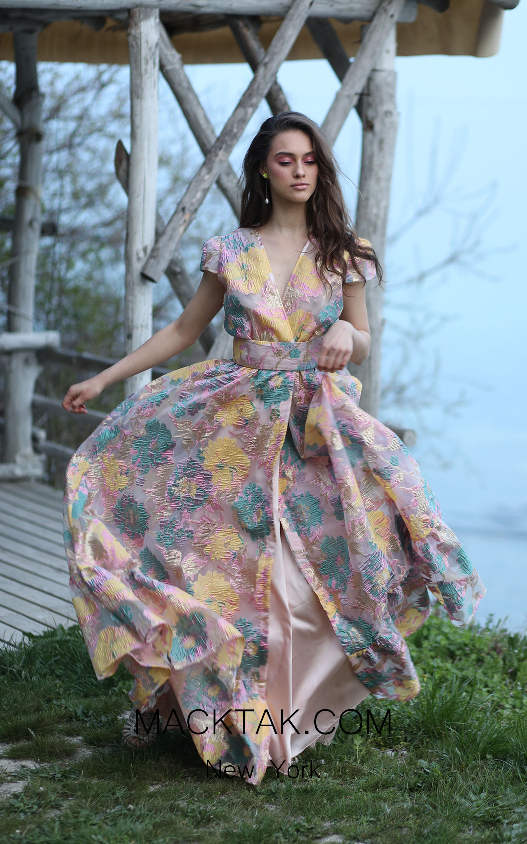 Miau By Clara Rotescu Spring Yellow Front Dress