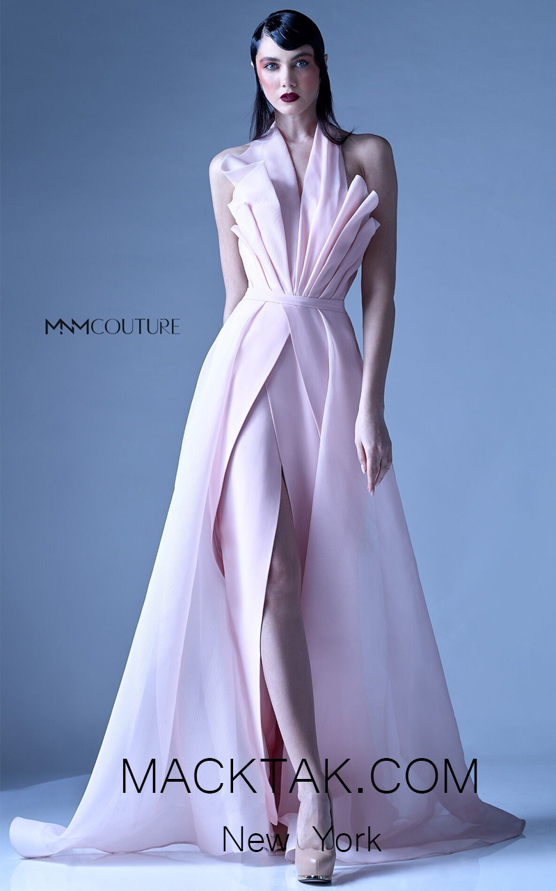 MNM G0924 Pink Front Evening Dress