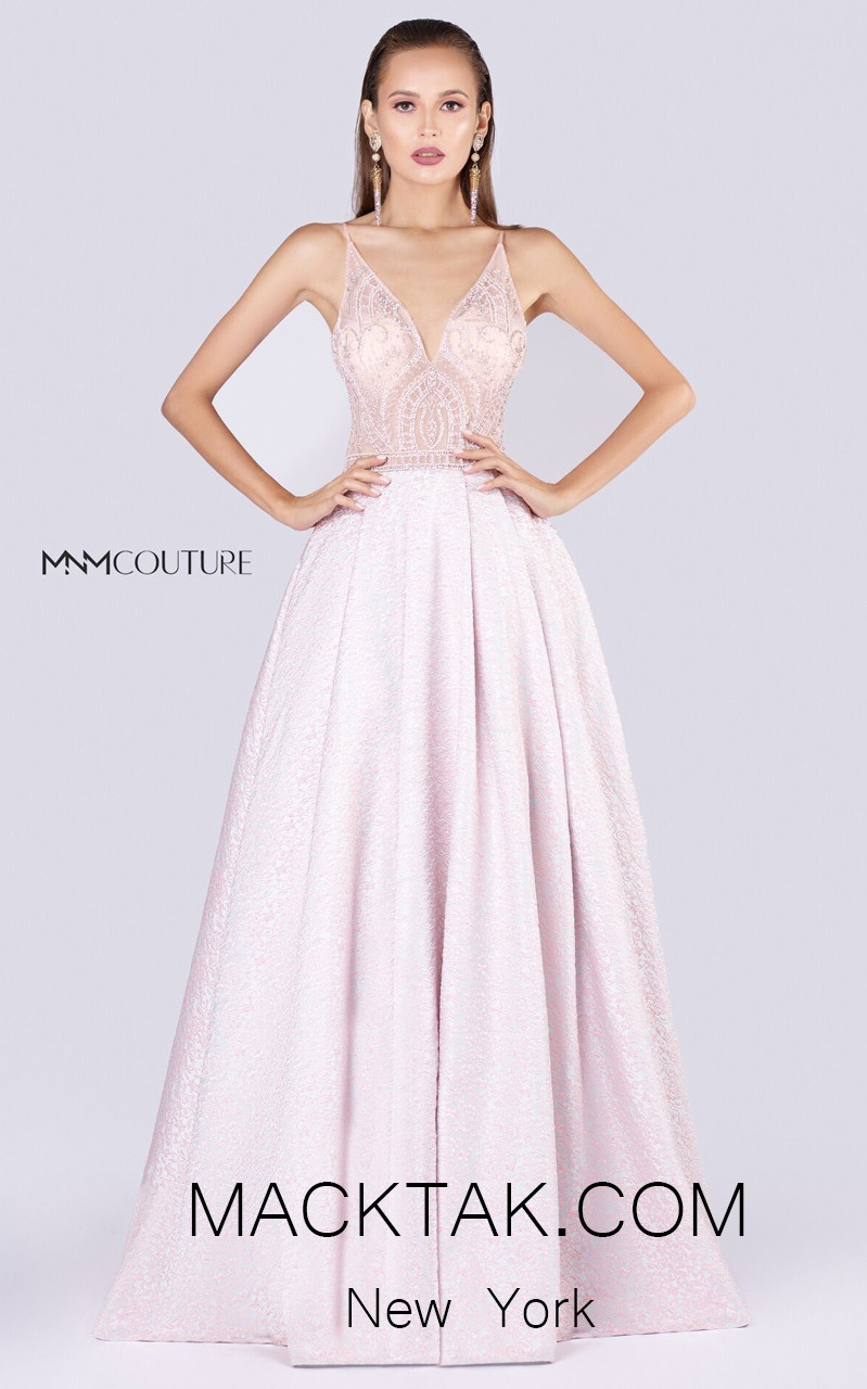 MNM M0059 Pink Front Evening Dress