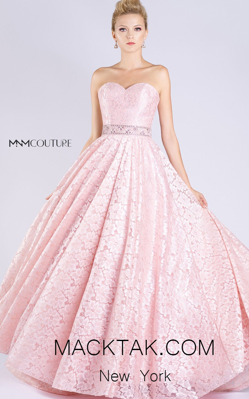 MNM M0060 Pink Front Evening Dress