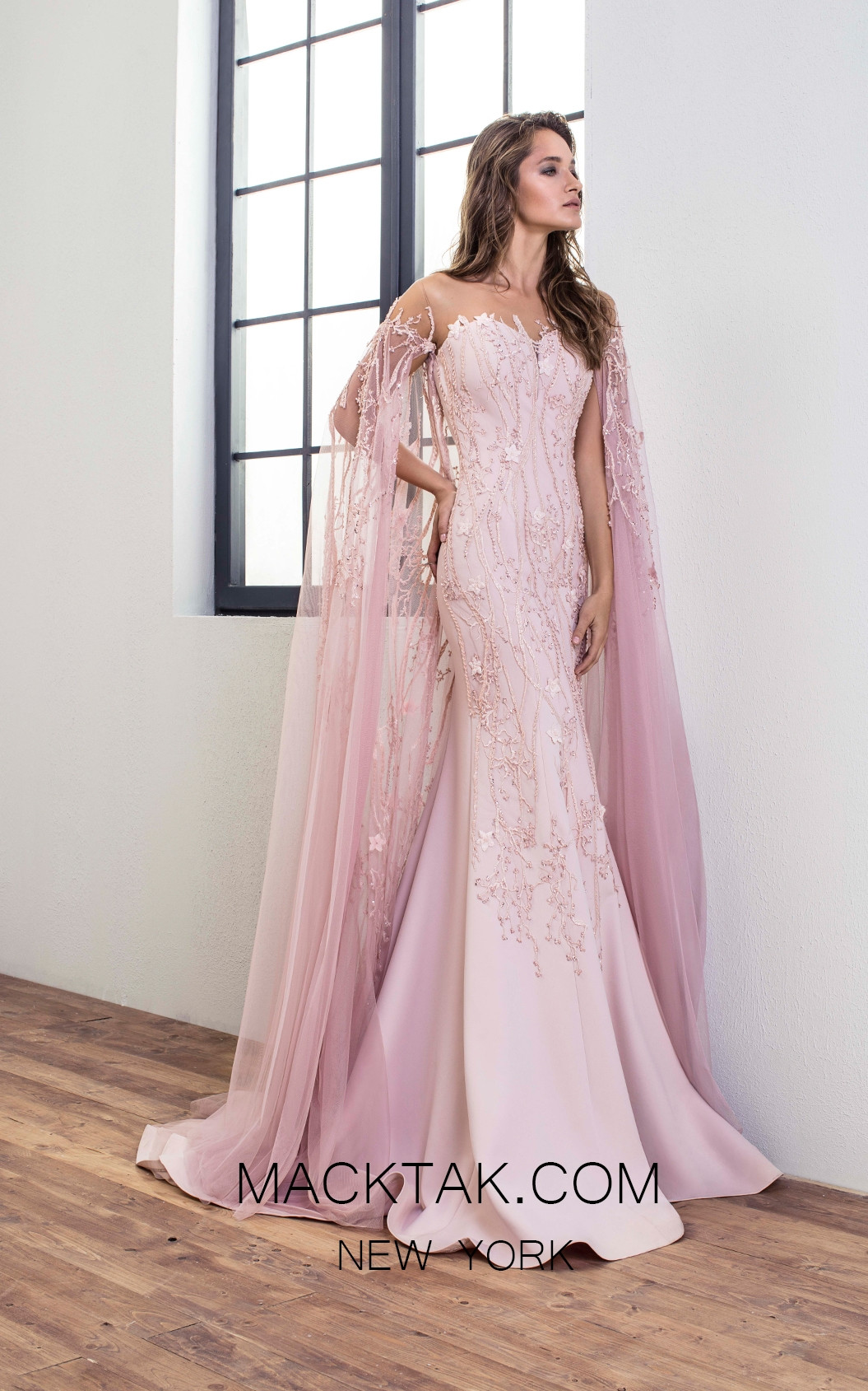 Omur Ozer 18708 Front Powder Dress