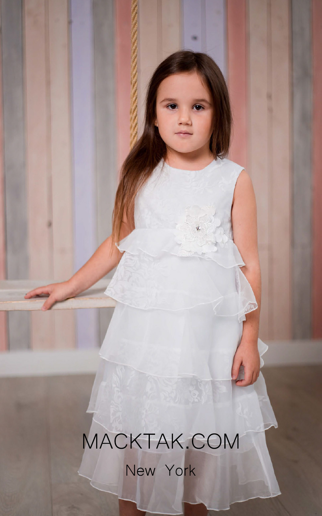 Pollardi 1013 Ivory Front Dress
