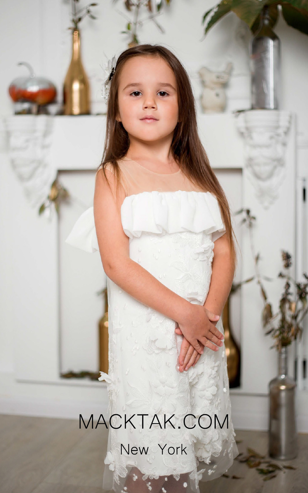 Pollardi 1014 Ivory Front Dress