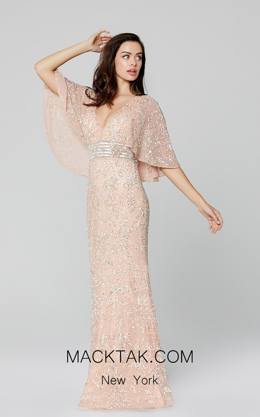 Primavera Couture 3484 Blush Front Dress