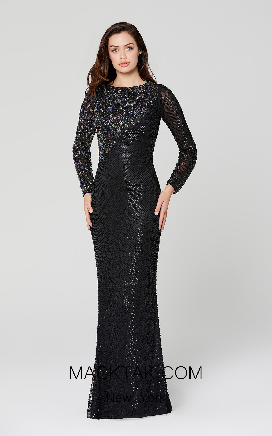 Primavera Couture 3488 Black Front Dress