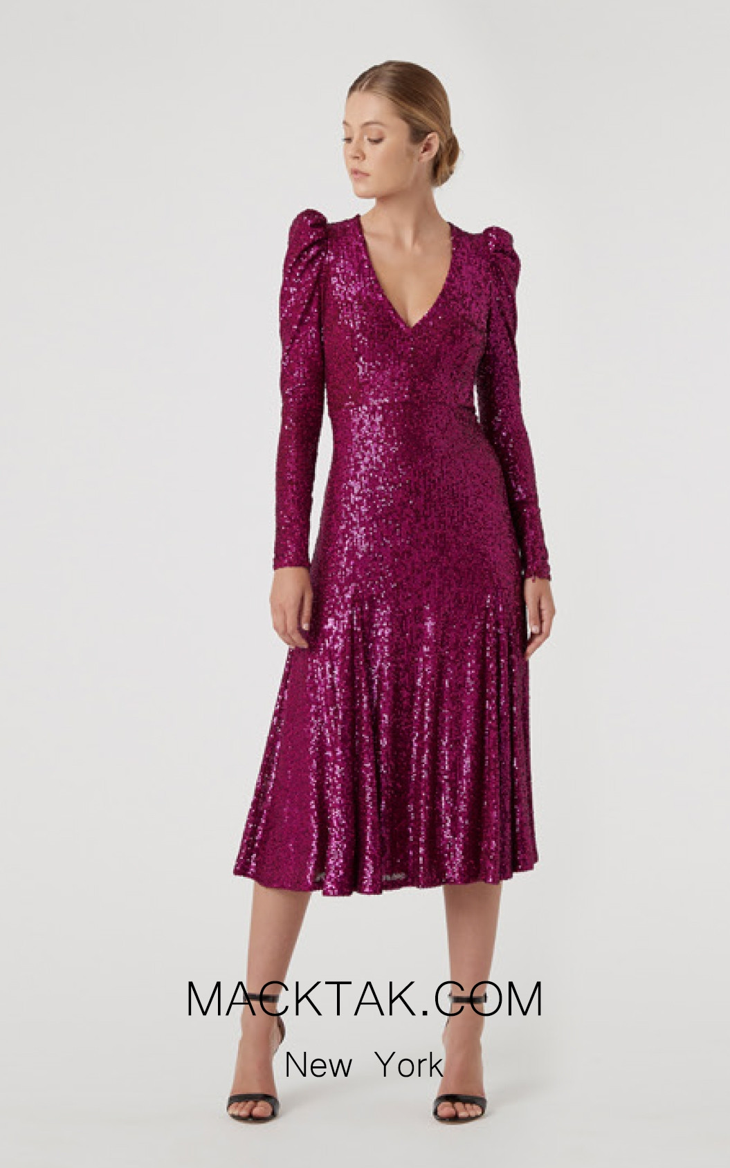 Rachel Gilbert RG60606 Magenta Front Evening Dress