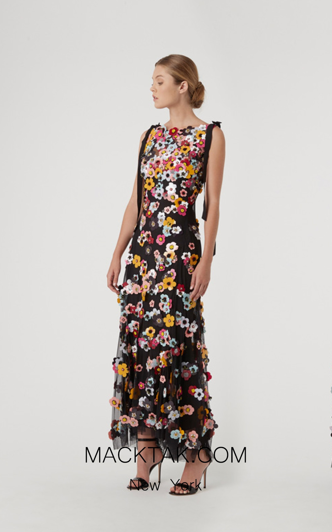 Rachel Gilbert RG60633 Black Front Evening Dress
