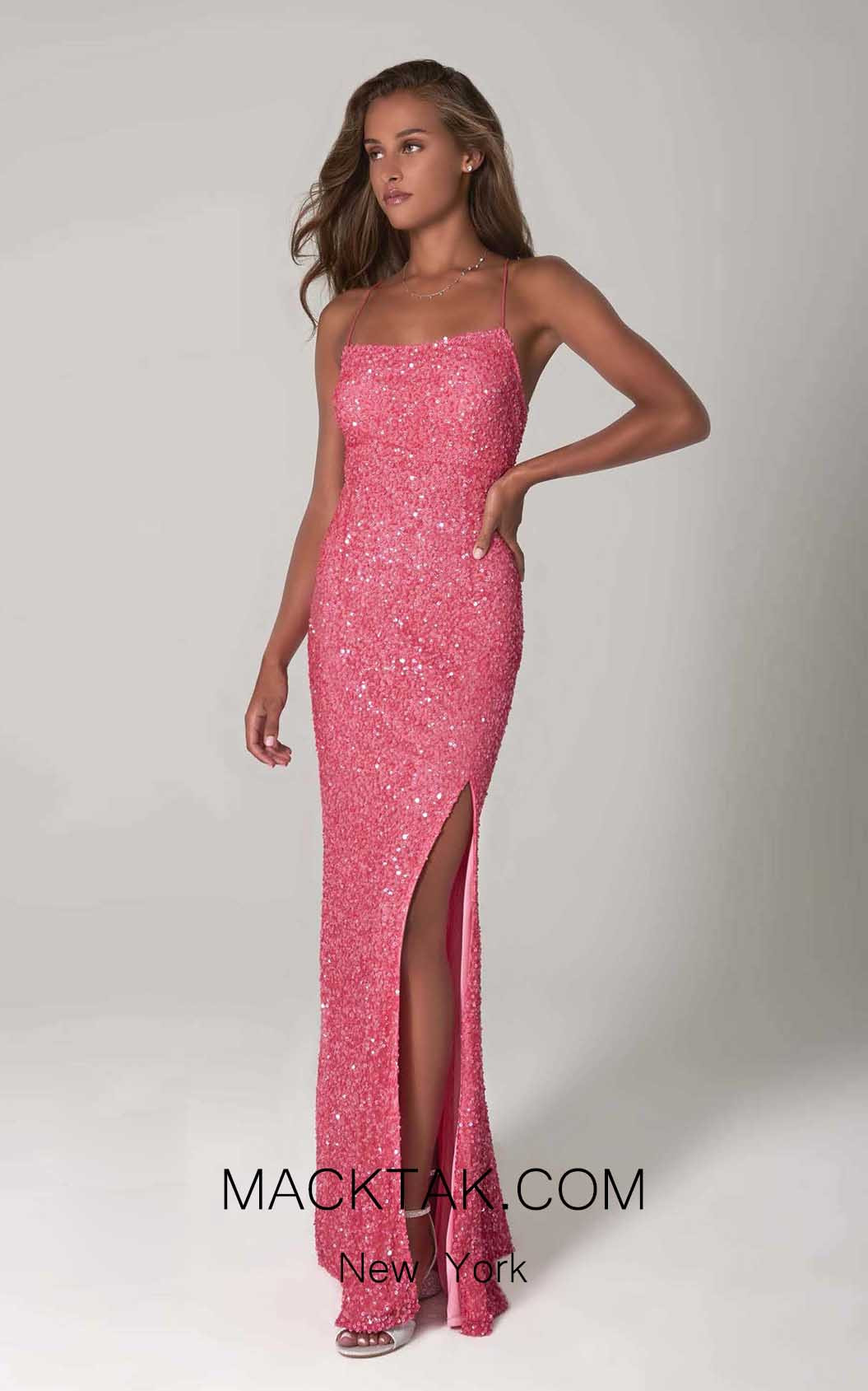 Scala 60100 Coral Front Dress