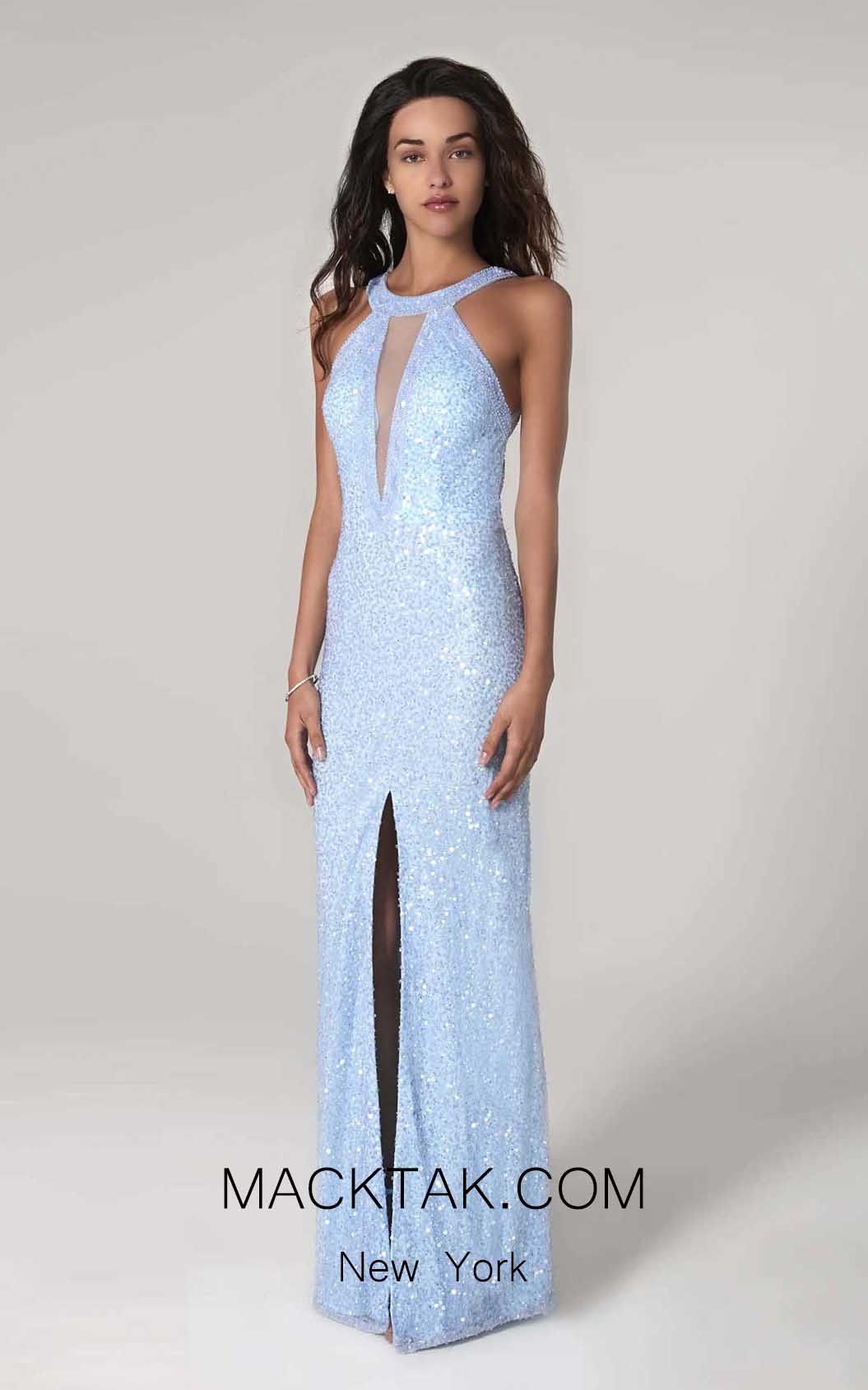 Scala 60113 Ice Blue Front Dress