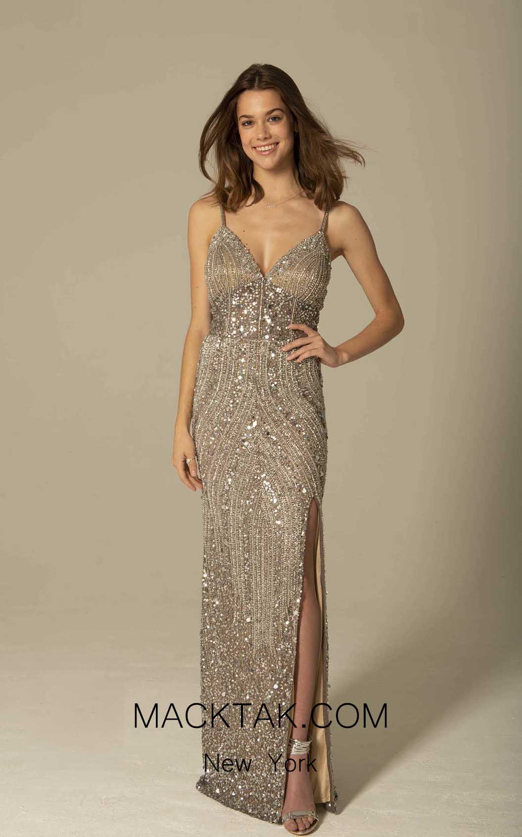 Scala 60127 Lead Silver Front Dress
