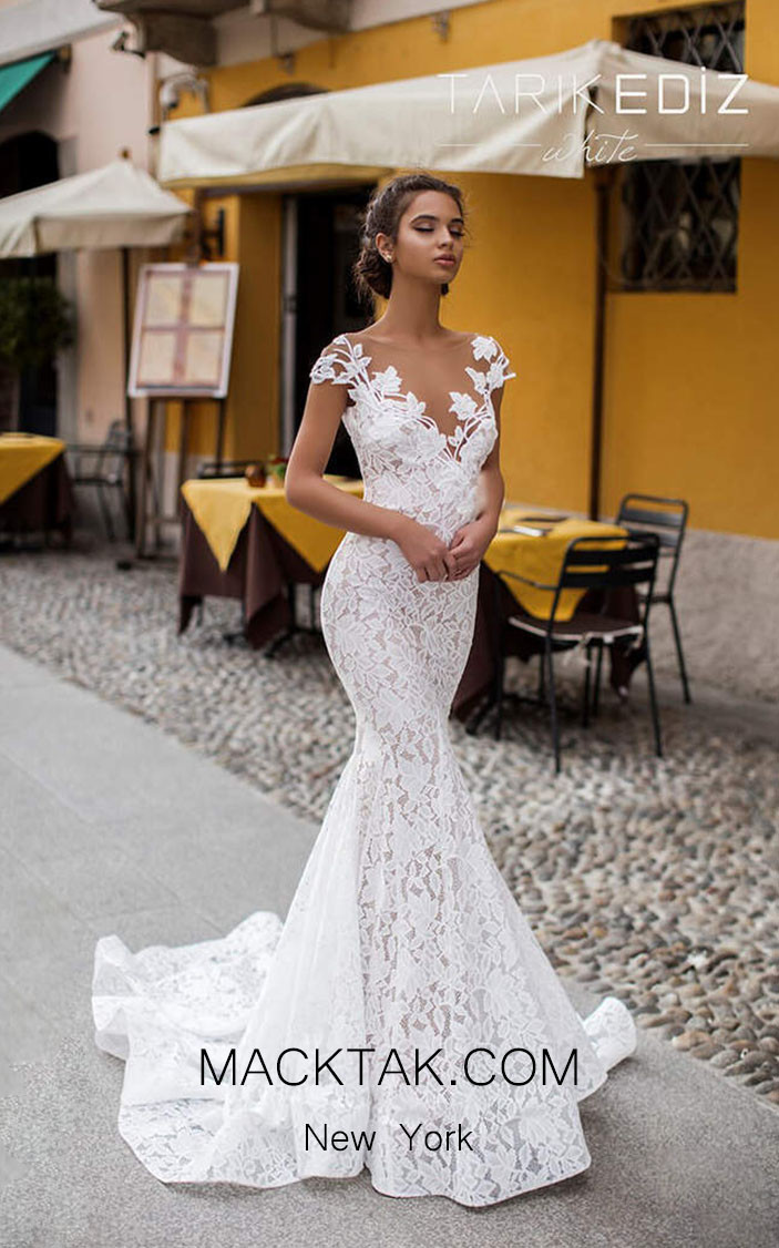Tarik Ediz 93626 Ivory Front Dress