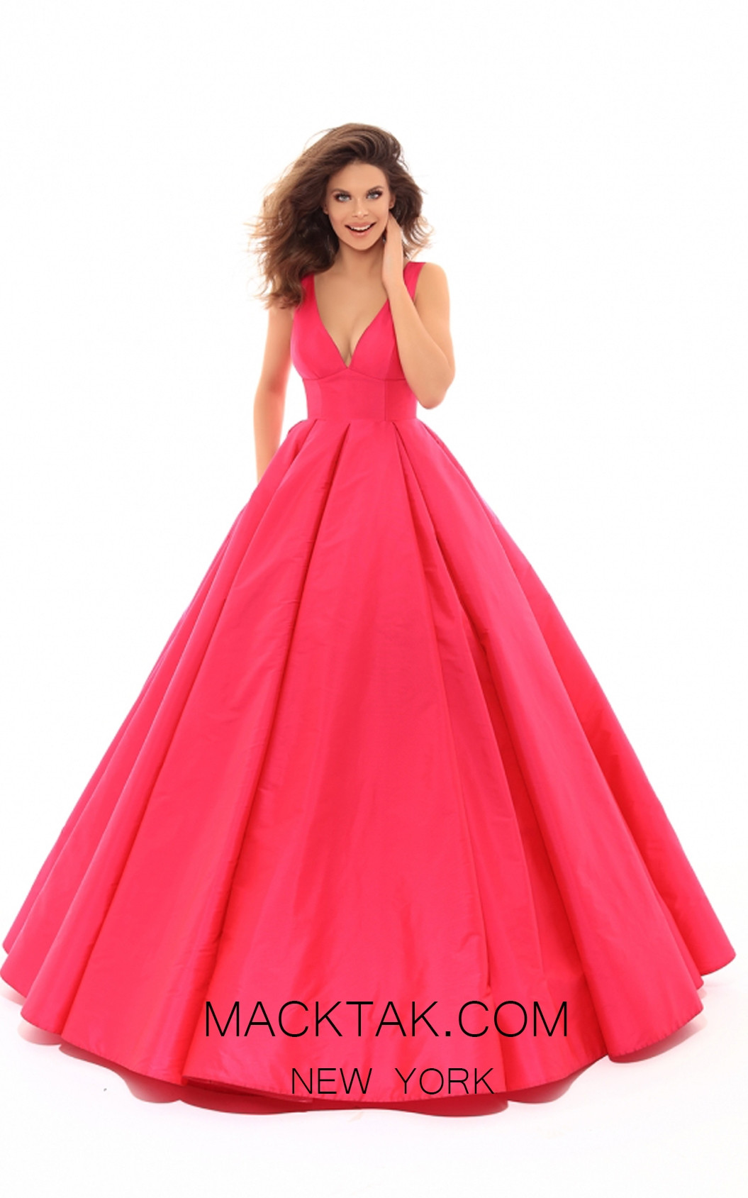Tarik Ediz 50402 Red Front Prom Dress